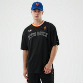 New York Mets Team Arch Oversized MLB T-Shirt Black Classic