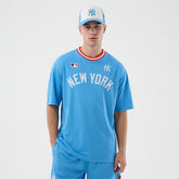New York Yankees Team Arch MLB T-Shirt Blue Fashion