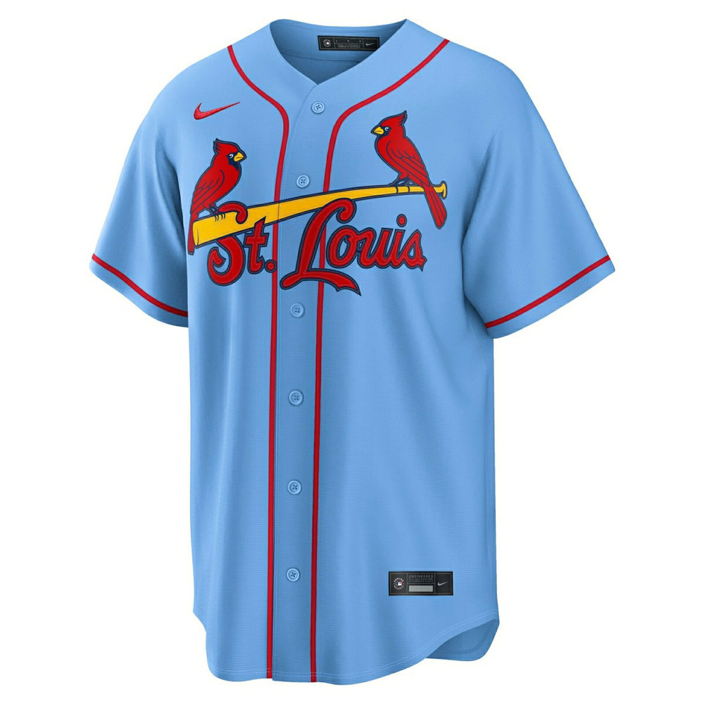 St. Louis Cardinals Replica MLB Alternate Jersey Blue Fashion
