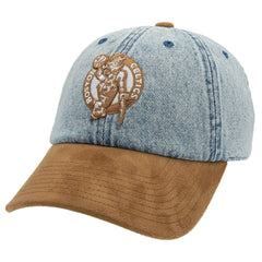 Boston Celtics Denim Suede 1904 Strapback NBA Cap Blue/Brown Fashion