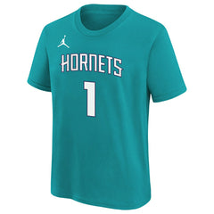 Lamelo Ball #1 Charlotte Hornets Player NBA T-Shirt Teal (YOUTH) Taass sale