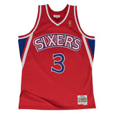Allen Iverson #3 Philadelphia 76ers 1996-97 Swingman NBA Jersey Red Taass for sale