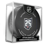 Columbus Blue Jackets 25th Anniversary 2025-26 NHL Official Game Puck Fashion