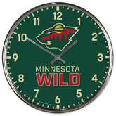 Minnesota Wild Chrome NHL Team Design Wall Clock Fashion