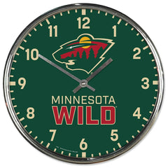 Minnesota Wild Chrome NHL Team Design Wall Clock Fashion