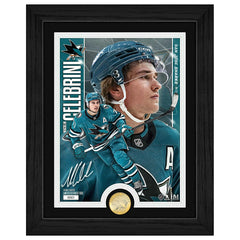 Macklin Celebrini San Jose Sharks Artist Proof Bronze Coin NHL Photo Frame Taass for sale