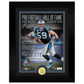 Luke Kuechly Carolina Panthers Hall of Fame Bronze Coin Framed NFL Photo Classic