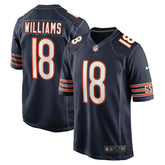 Caleb Williams #18 Chicago Bears Game NFL Jersey Navy Fashion