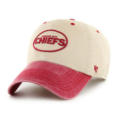 Kansas City Chiefs '47 Breaking Trail Clean Up Adjustable NHL Cap Natural/Red Taass US