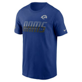 Los Angeles Rams 2026 NFL Sideline Team Issue Dri-Fit T-Shirt Blue Lifestyle