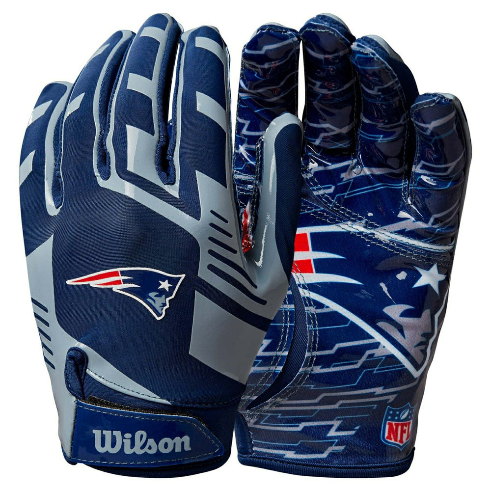 New England Patriots Wilson Stretch-Fit NFL Receivers Gloves Taass US