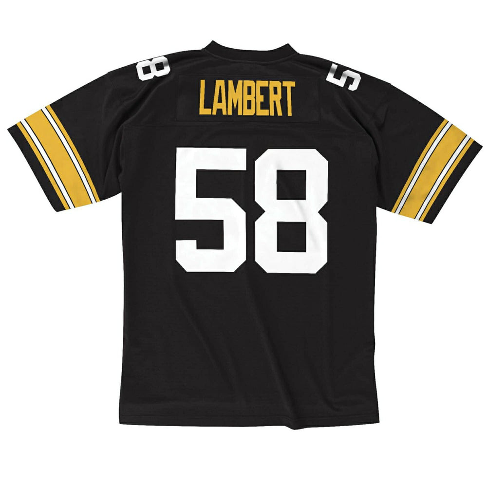 Jack Lambert #58 Pittsburgh Steelers 1976 Legacy Throwback NFL Jersey Black Taass for sale