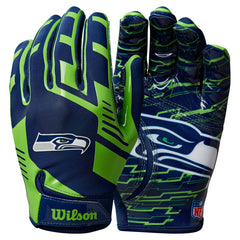 Seattle Seahawks Wilson Stretch-Fit NFL Receivers Gloves Classic