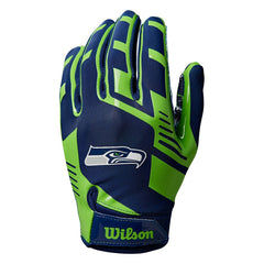 Seattle Seahawks Wilson Stretch-Fit NFL Receivers Gloves Classic