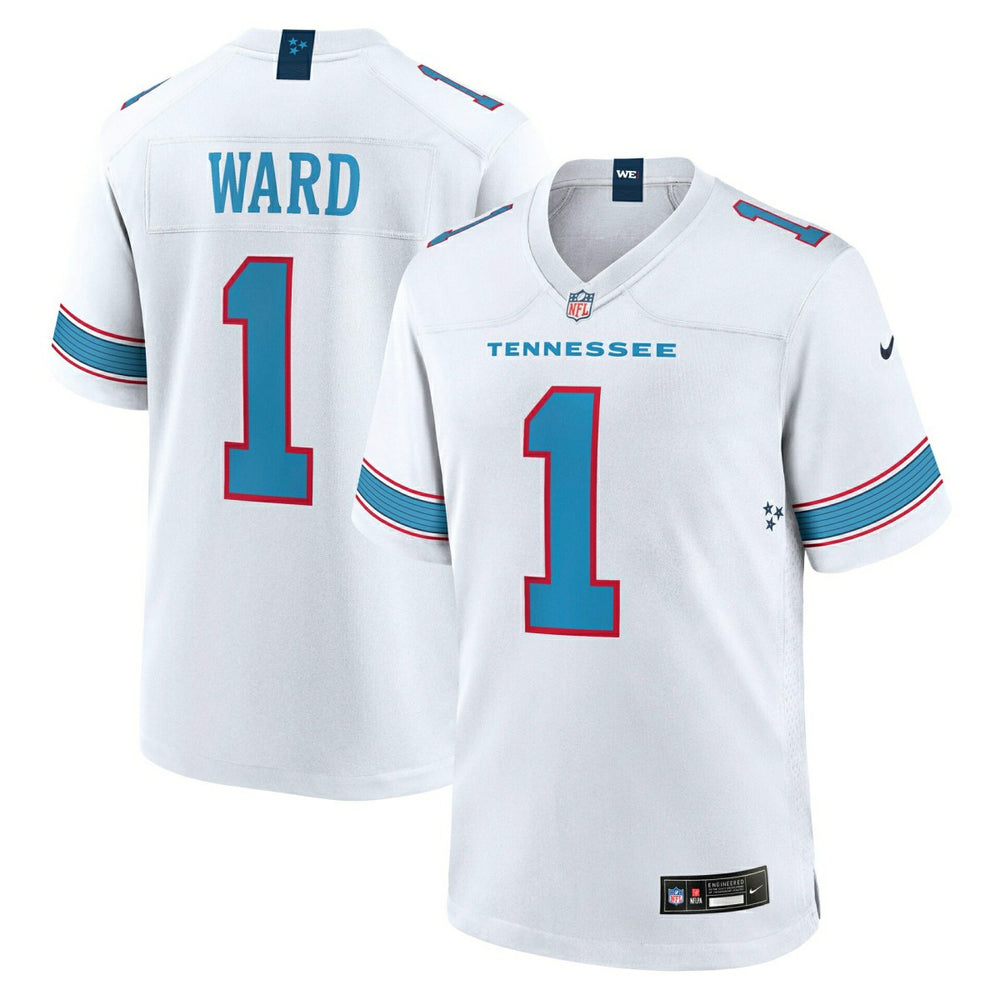 Cam Ward #1 Tennessee Titans 2026 Game NFL Jersey White Lifestyle