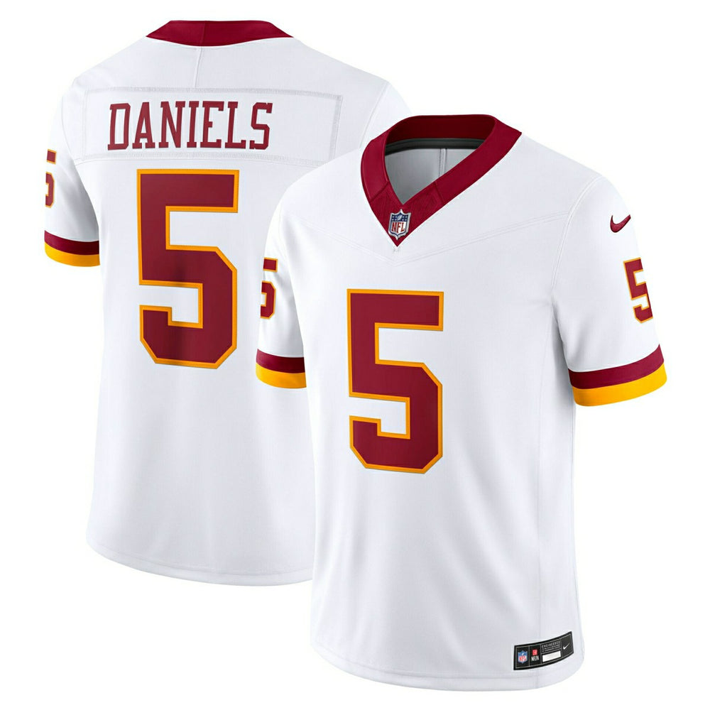 Jayden Daniels #5 Washington Commanders Sewn Down Limited NFL Jersey White Taass sale