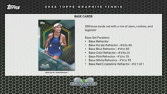 2026 Topps Graphite Tennis Hobby Box Taass US