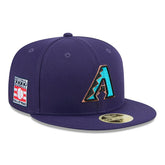 Arizona Diamondbacks 2025 MLB Hall of Fame 59FIFTY Fitted Cap Purple Taass US