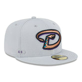 Arizona Diamondbacks 2025 MLB Authentic Clubhouse 59FIFTY Fitted Cap Gray Fashion