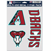 Arizona Diamondbacks Multi-Use MLB Decals Set (3 Pcs.) Taass for sale