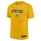 Athletics 2026 MLB Authentic Velocity T-Shirt Yellow Taass US