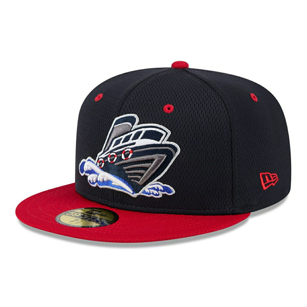 Stockton Ports MiLB Batting Practice Authentic 59FIFTY Fitted Cap Navy Taass sale