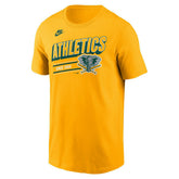Oakland Athletics MLB Cooperstown Nike Cotton T-Shirt Yellow Taass for sale