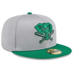 Athletics Colorway 2025 MLB Batting Practice 59FIFTY Fitted Cap Gray Classic