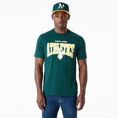 Oakland Athletics New Era Arch Wordmark MLB T-Shirt Green Classic