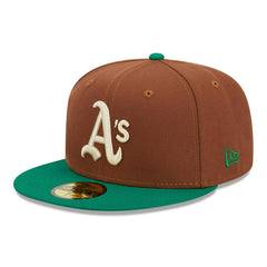 Oakland Athletics Harvest New Era 59FIFTY Fitted MLB Cap Brown Fashion