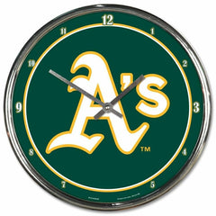 Athletics Chrome MLB Wall Clock Fashion
