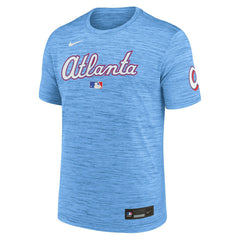 Atlanta Braves City Connect 2026 MLB Authentic Velocity T-Shirt Blue Taass for sale
