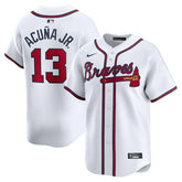 Ronald Acuña Jr. #13 Atlanta Braves Nike Limited MLB Jersey White Taass sale