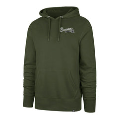 Atlanta Braves Backer '47 Burnside MLB Hoodie Sandalwood Lifestyle