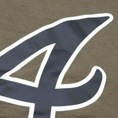 Atlanta Braves Backer '47 Burnside MLB Hoodie Sandalwood Lifestyle