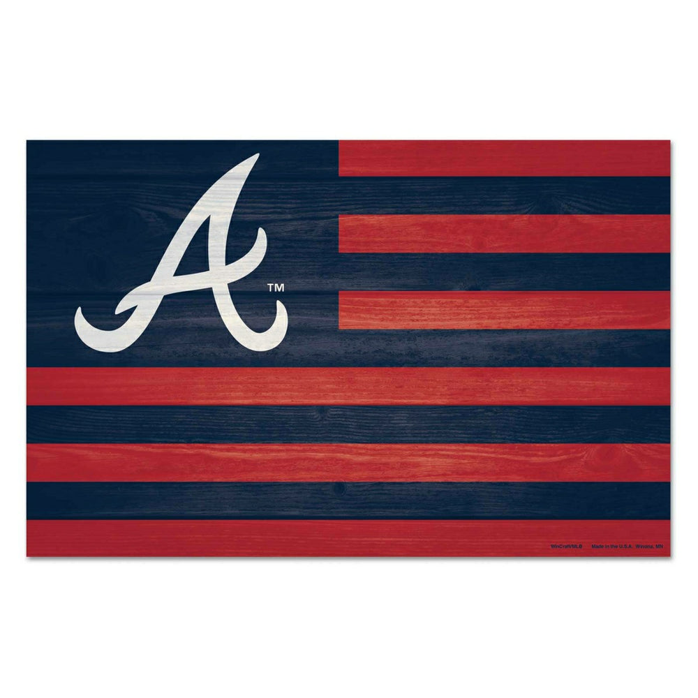 Atlanta Braves MLB Americana Wood Sign Taass sale