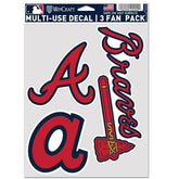 Atlanta Braves Multi-Use MLB Decals Set (3 Pcs.) Taass US