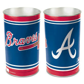 Atlanta Braves MLB Metal Wastebasket Taass sale