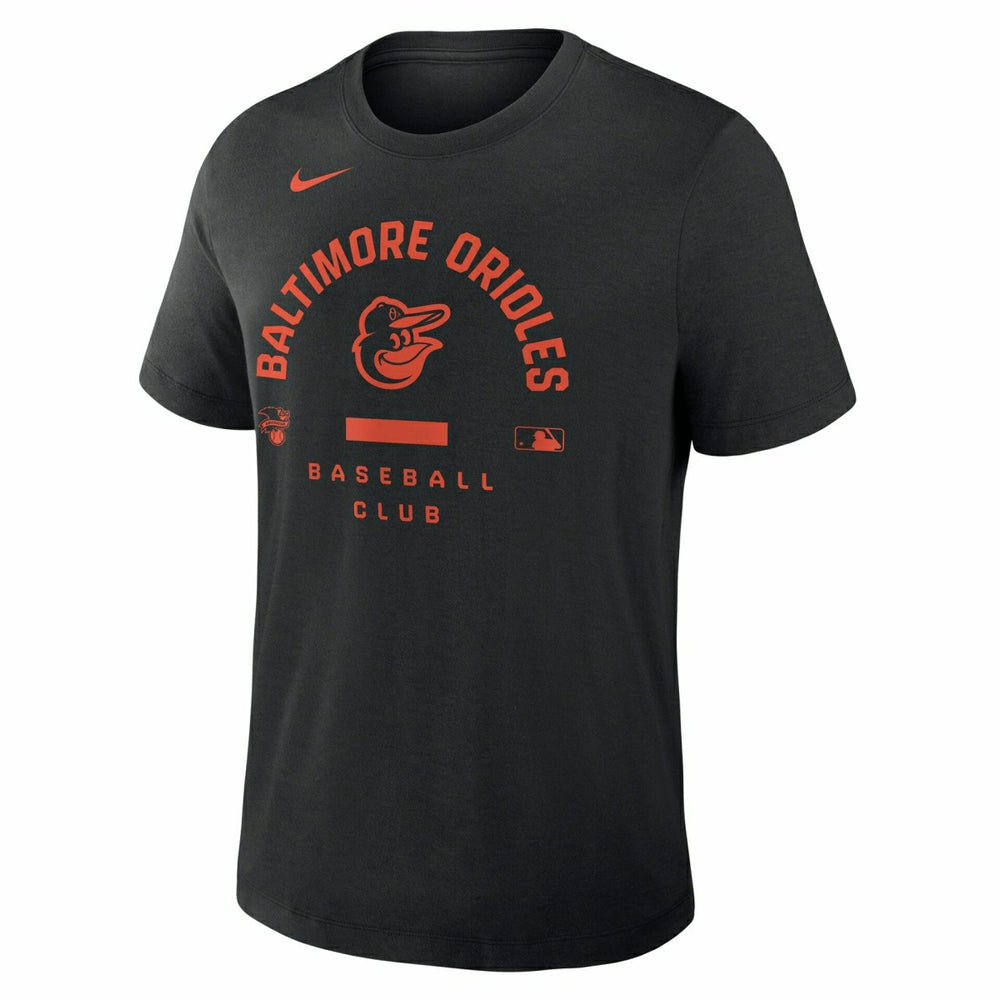 Baltimore Orioles Early Work 2026 MLB Authentic Tri-Blend T-Shirt Black Lifestyle