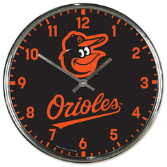 Baltimore Orioles Chrome MLB Team Design Wall Clock Taass sale