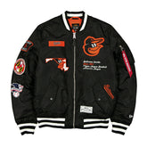 Baltimore Orioles Alpha Industries MA-1 MLB Bomber Jacket Black Taass for sale