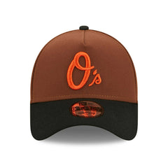 Baltimore Orioles Harvest New Era A-Frame Trucker MLB Cap Brown Taass sale