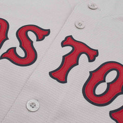 Boston Red Sox Replica MLB Road Jersey Grey Taass US