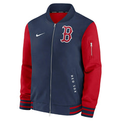 Boston Red Sox 2026 MLB Authentic Dugout Bomber Jacket Navy Taass sale
