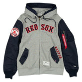 Boston Red Sox Alpha Industries MA-1 MLB Full-Zip Fleece Jacket Taass for sale