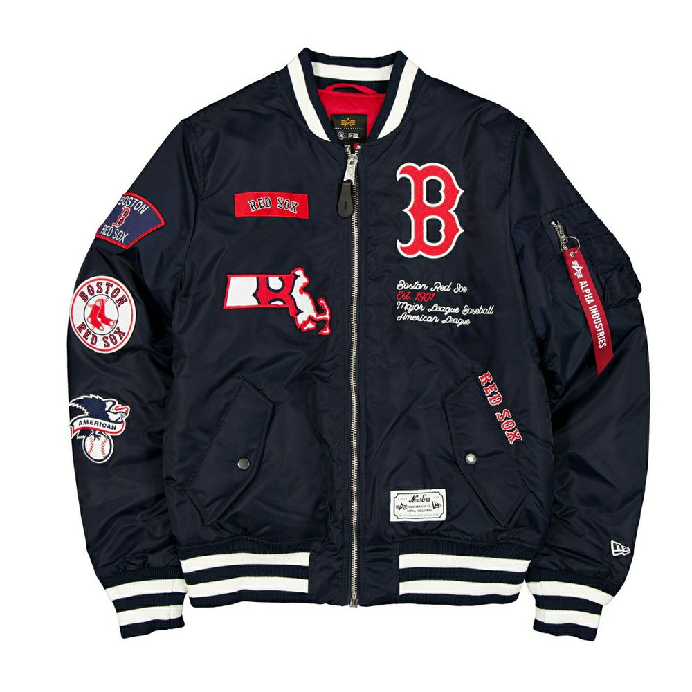 Boston Red Sox Alpha Industries MA-1 MLB Bomber Jacket Navy Taass US
