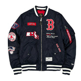 Boston Red Sox Alpha Industries MA-1 MLB Bomber Jacket Navy Taass US