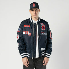 Boston Red Sox Alpha Industries MA-1 MLB Bomber Jacket Navy Taass US