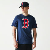 Boston Red Sox Team Logo New Era MLB T-Shirt Navy Fashion