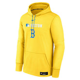 Boston Red Sox Alternate 2025 MLB Authentic Performance Therma Hoodie Yellow Lifestyle